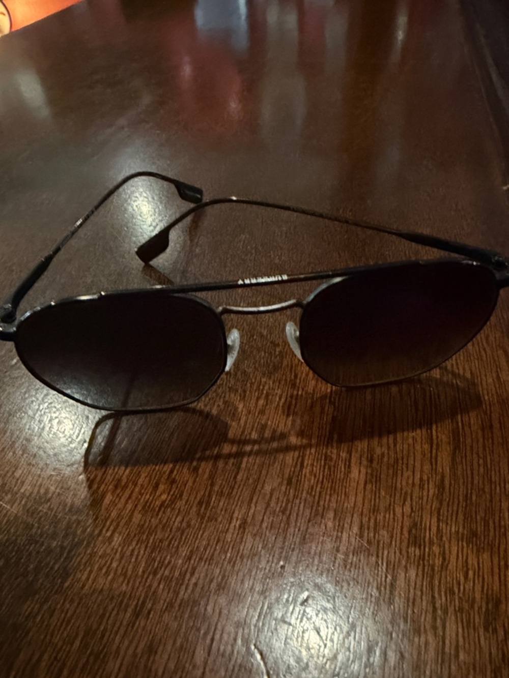 Burberry Black Metal Aviator Sunglasses